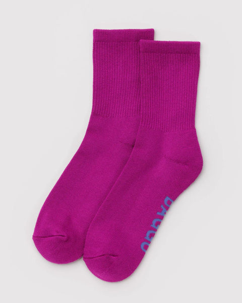 Baggu - Ribbed Sock - Deep Fuchsia