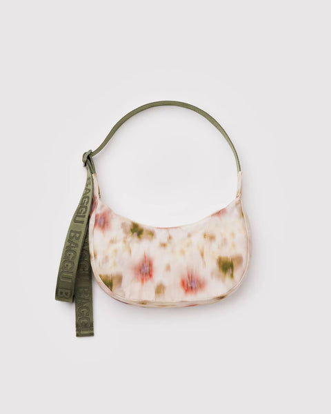 Baggu - Small Nylon Crescent Bag - Abstract Floral