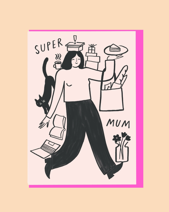 Kitty Kenda Papergoods - Super Mum Card Greeting Card