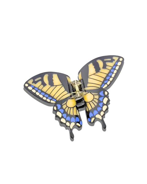 Solar Eclipse - Swallowtail Butterfly Hair Claw - Yellow