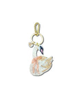 Solar Eclipse - Bag Charm - Hand-Painted Bow Swan