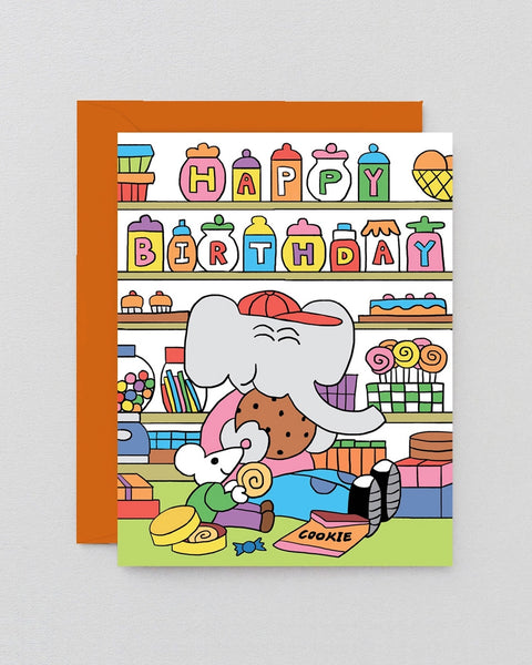 Wrap - Happy Birthday Sweet Shop Kids Greetings Card