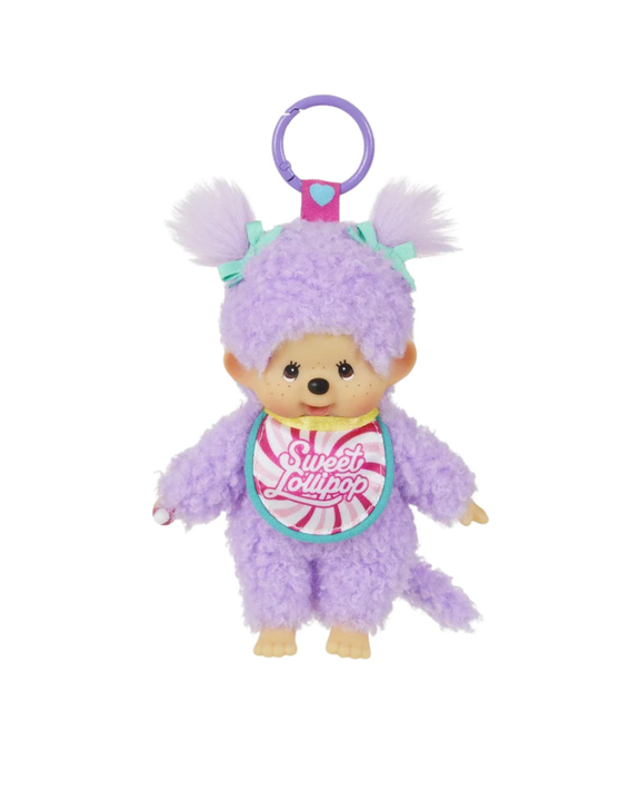 Monchhichi - Bag Charm - Sweet Lollipop Purple