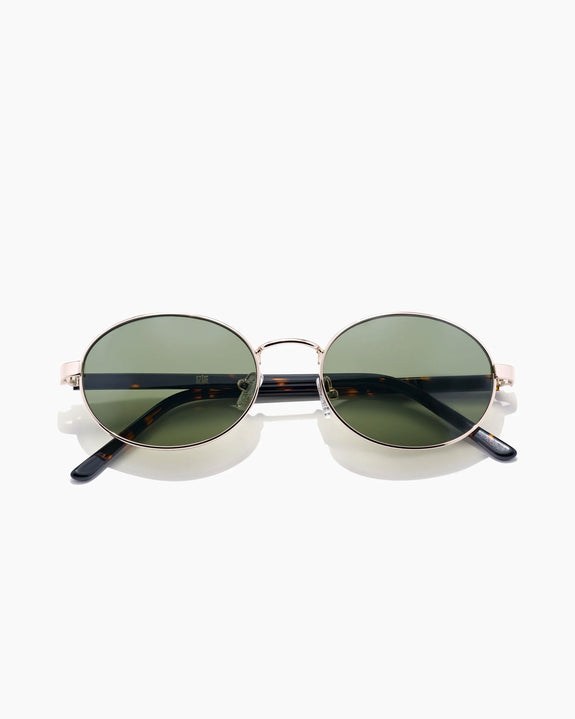 Szade Finch Sunglasses - Polished gold / Moss