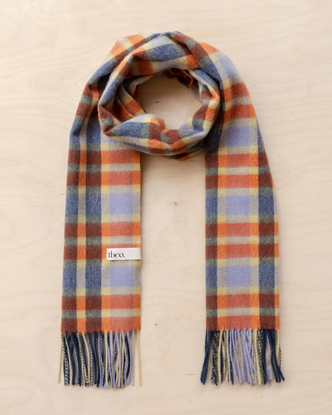 TBCo - Lambswool Scarf in Lilac Multi Check