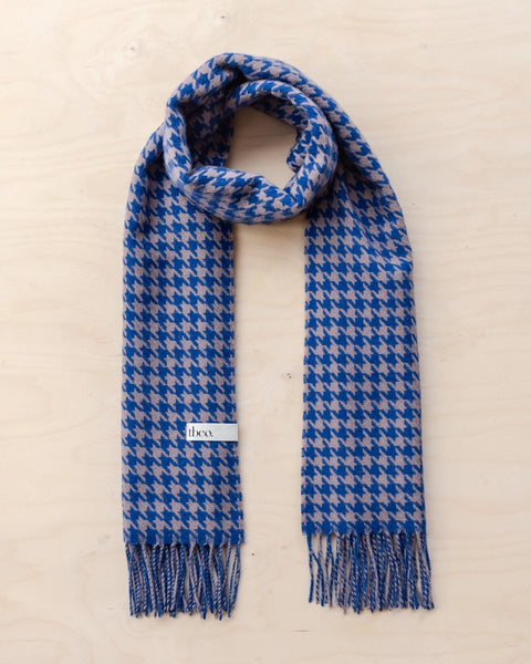 TBCo - Lambswool Scarf in Slate Houndstooth