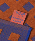 Wrap - Tea Towel - Squares Burgundy/Blue