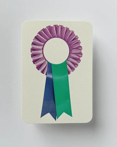 Canonbury Press - Lavender & Teal Rosette Greeting Card