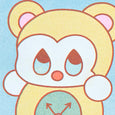Hello Numi - Riso Print - Teddy Bear Clock