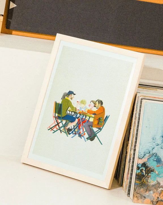 KIBLIND Atelier - France 365, On the Terraces - Hifumiyo - A3 Poster