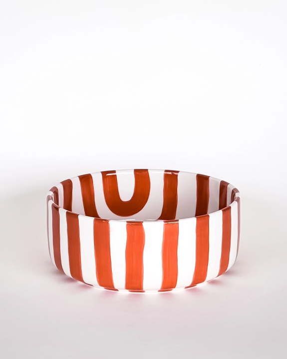 Magazin Minori - Bowl Stripes - Terracotta Orange