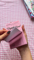 Martina's Tiny Store - Signature Pink 'Thank You' Notepad