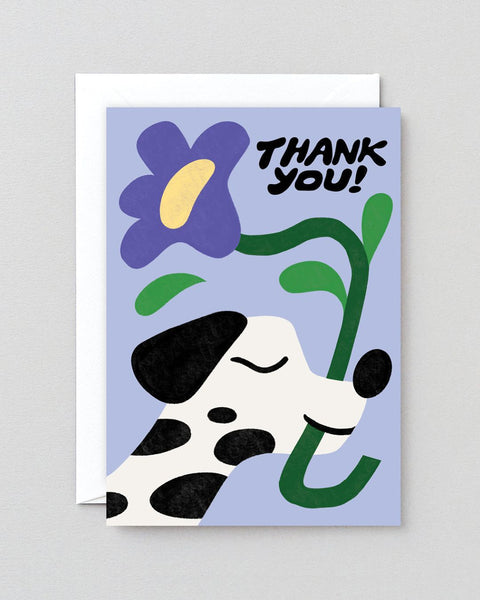 Wrap - Thank You Dog Embossed Greeting Card