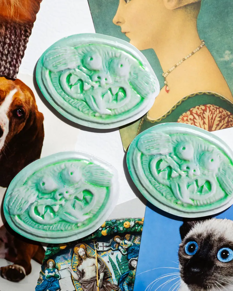 Gentle Thrills - Green Relief Tile Magnet