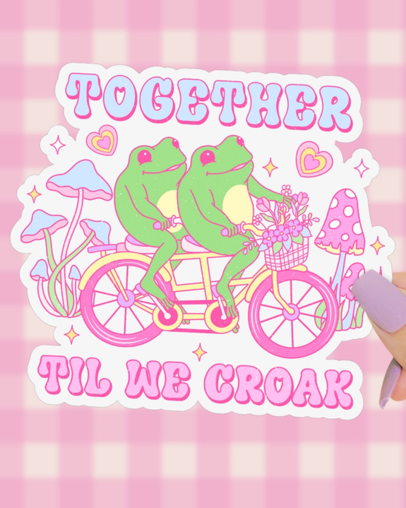 Pretty Toxic Stickers - Til We Croak Glitter Sticker