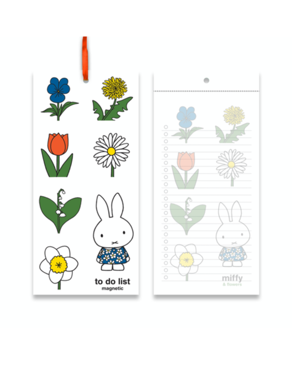 Miffy - Magnetic To Do List - Miffy & Flowers
