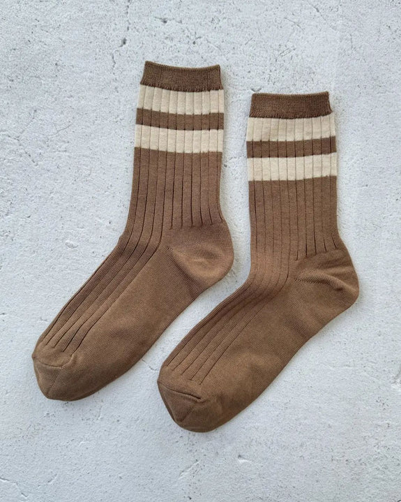 Le Bon Shoppe - Her Socks - Varsity - Toffee