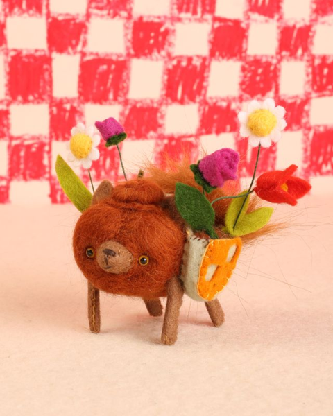 Cat Rabbit - Soft Sculpture - Toffee Pom