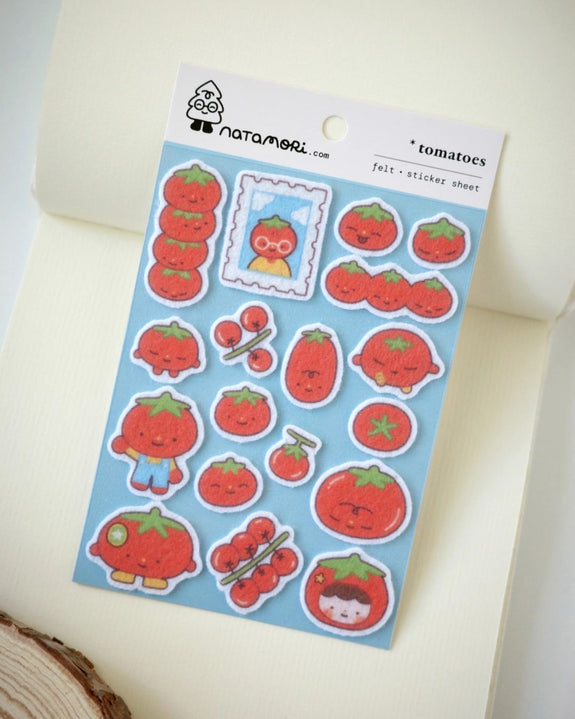 Natamori - Felt Sticker Sheet - Tomatoes
