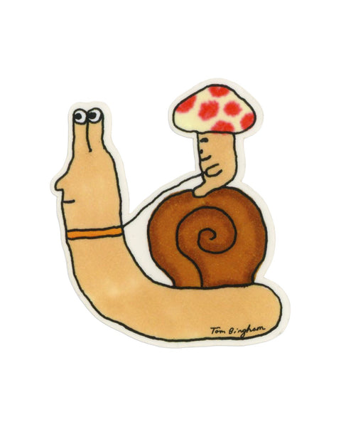 Tom Bingham - Snail - Clear Vinyl Sticker