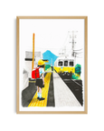 KIBLIND Atelier - Goo Ltd - On the Train Going To Amanohashidate - A3 Poster