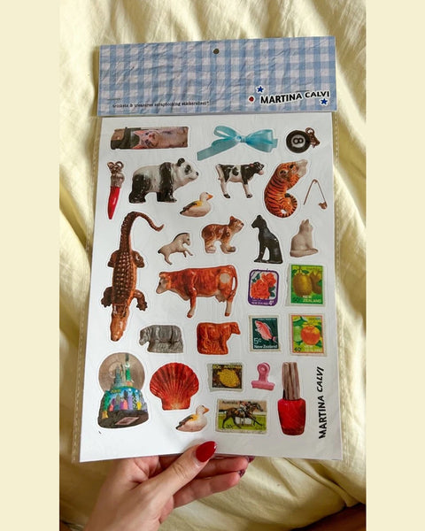 Martina's Tiny Store - Trinkets Large Scrapbooking Stickersheet