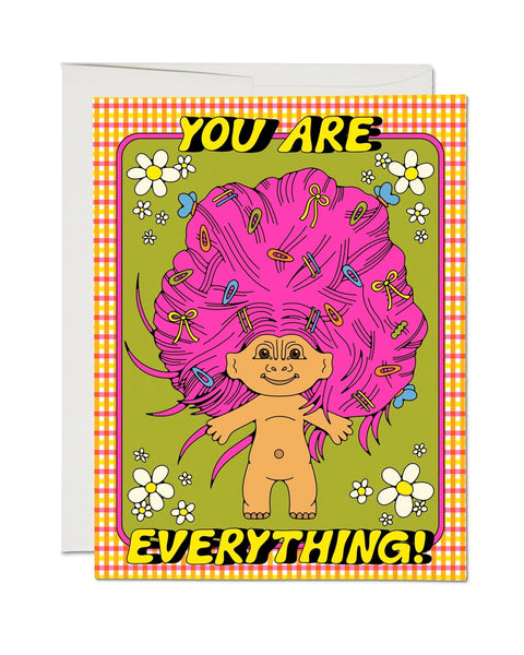 Red Cap Cards - Everything Troll Greeting Card