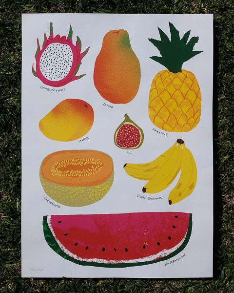 Alice Oehr - Market Poster - Tropical Fruit - A2