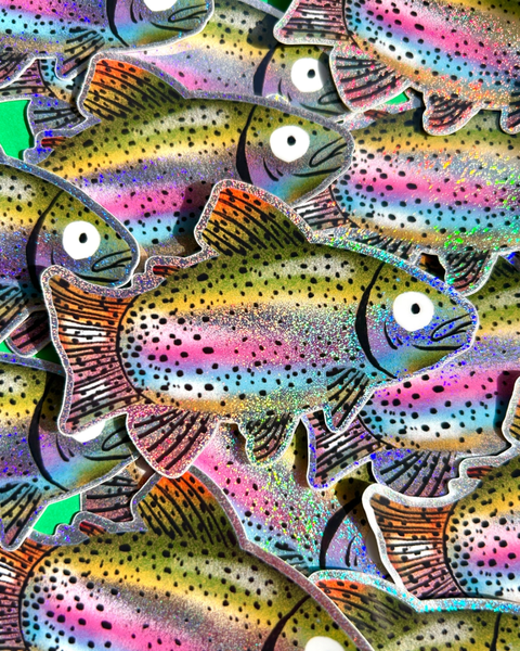 Alex Luciano - Rainbow Trout - Sparkle Sticker