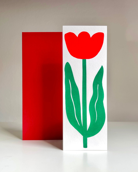 Yes! Paper Goods - Tulip Flower Long Card
