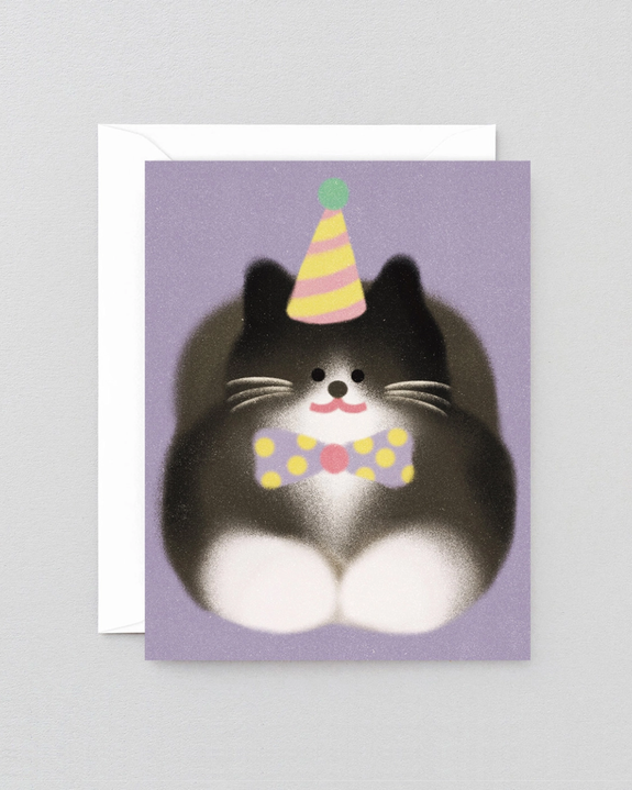 Wrap - Tuxedo Cat Kids Greeting Card