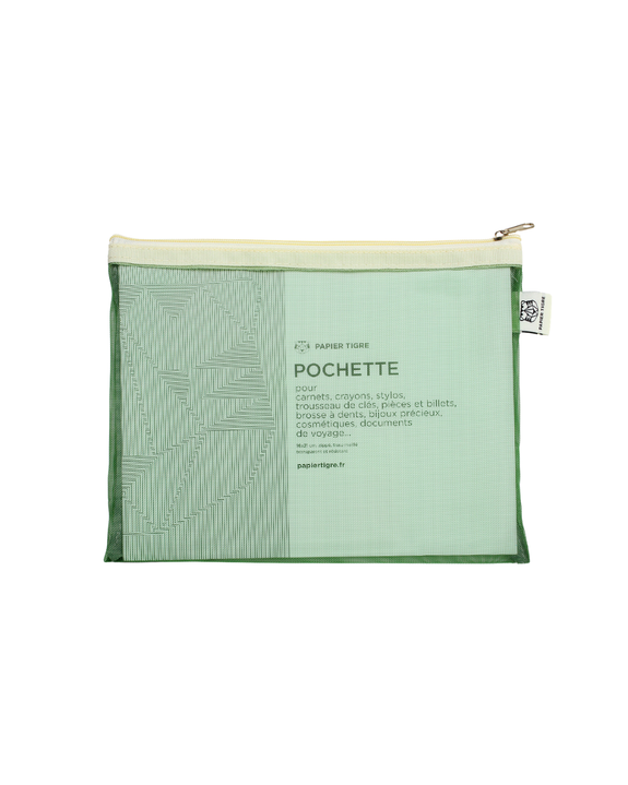 Papier Tigre - Mesh Pocket - M - Vert