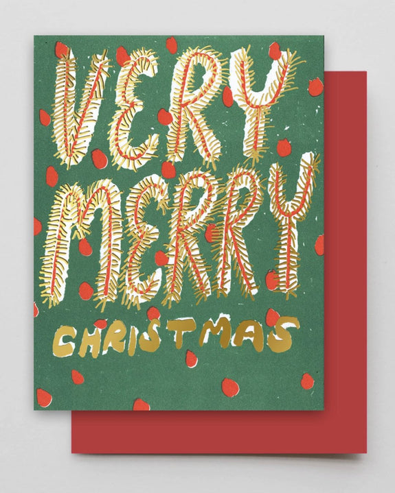 Hammerpress - Very Merry Garland Card