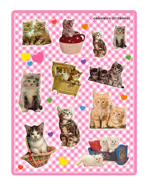 Greenwich Letterpress - Sticker Sheet - Vintage Cat