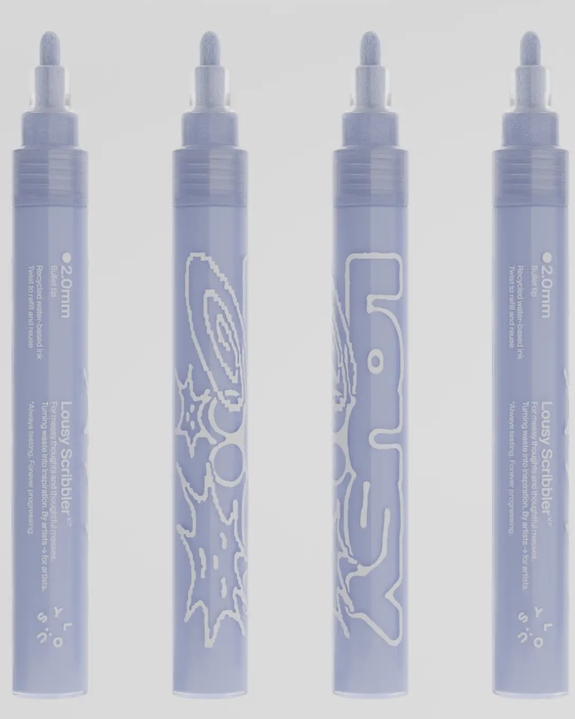 Lousy Scribbler — Sustainable Refillable Markers - Mellow Violet — 2.0mm Bullet