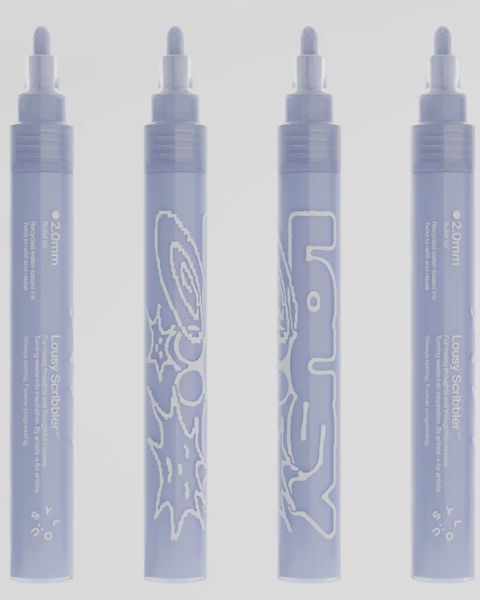 Lousy Scribbler — Sustainable Refillable Markers - Mellow Violet — 2.0mm Bullet