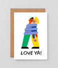 Wrap - Greetings Card - 'Love Ya'