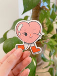 Natamori - Walking Heart - Die Cut Sticker