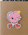Natamori - Walking Heart - Die Cut Sticker