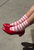 Le Bon Shoppe - Wally Socks - Wide / Rose Stripe