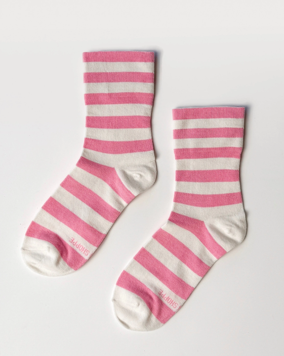 Le Bon Shoppe - Wally Socks - Wide / Rose Stripe