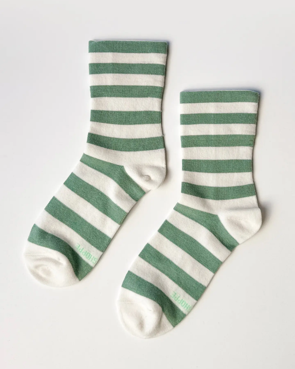 Le Bon Shoppe - Wally Socks - Wide/Matcha Stripe