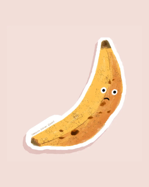 Carolyn Suzuki - Sad Banana - Die Cut Sticker