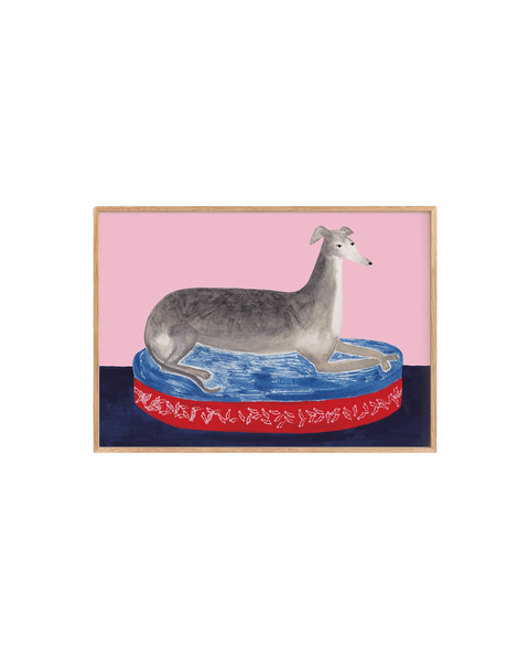 Yes! Paper Goods - A4 Print - Whippet / Greyhound Dog Painting Print