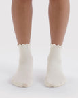 Baggu - Lettuce Edge Sock Set of 2 - White