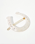 Hey Ricochet - Horseshoe Clip - White