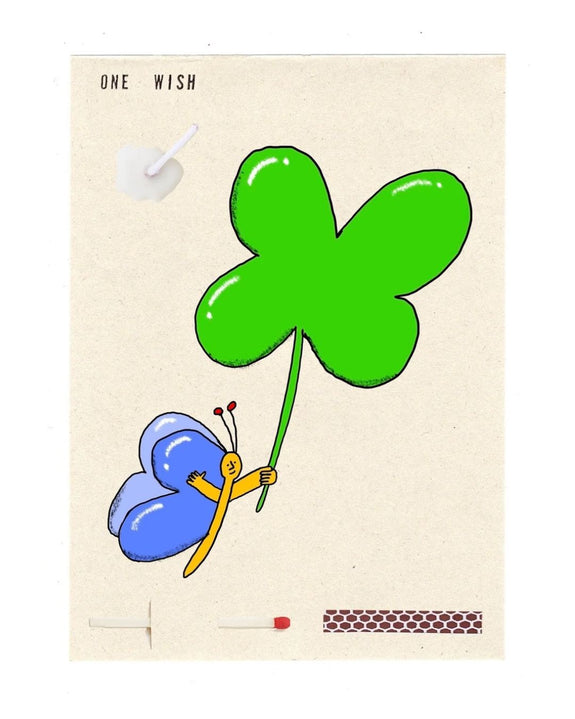 Wish Cards - One Wish Candle Card - Lucky Butterfly