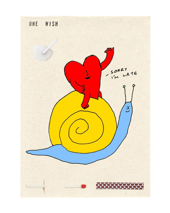 Wish Cards - One Wish Candle Card - Snail