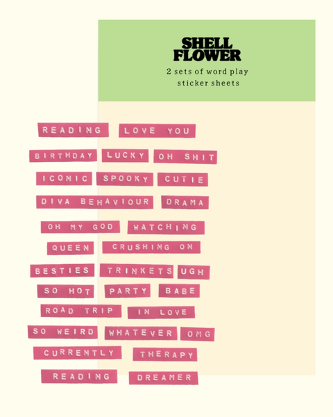 Shellflower - Label Word Play Sticker Sheet