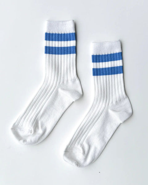Le Bon Shoppe - Her Socks - Varsity - White Periwinkle
